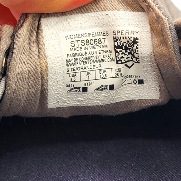 Sperry Women's Loafers Size 9.5/40.5 Grey Fabric - Picture 3 of 6